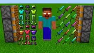 x123 Swords + x123 Armor + Herobrine Combined in Minecraft = x23 Bosses!!!