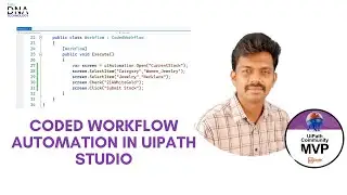 Coded Workflow Automation in UiPath Studio: Tutorial with Sudheer Nimmagadda