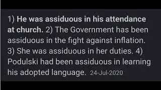 Assiduous meaning sentence and pronunciation