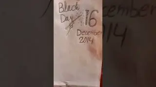 16 Dec  2014 Black day drawing#saniha Peshawar 💔 😭drawing