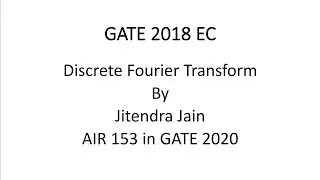 DFT problem | gate 2018 | EC