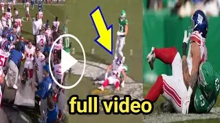 GRUESOME Jaxson Dart, NFL Fans REACT after Giants Rookie Cam Skatteboo BREAKS ANKLE vs Eagles#giants