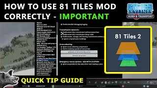81 Tiles 2 Mod IMPORTANT STEPS TO USE CORRECTLY in Cities Skylines