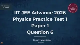 JEE Advance 2026 Physics | Practice Test 1 (Paper 1)  | Q6 | EM Waves | Wave Equation Analysis