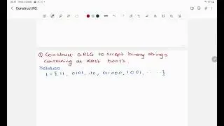 Construct RLG - Regular Grammar - RG