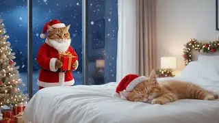 Mama Cat Surprises Ginger Kitten with Ice Skates! 🎁⛸️ | A Heartwarming Christmas Surprise