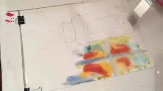 Новогодний фонарик акварелью.Speedpainting. Watercolor Christmas lantern.