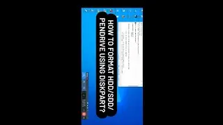 How to Format hdd/sdd/pendrive using diskpart in windows 10