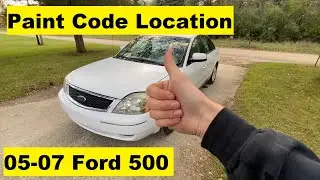 Paint Code Location Ford 500 Five Hundred DIY 05 06 07 2005 2006 2007