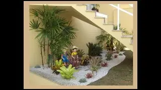 Mini jardim embaixo da escada (veja v&aacute;rias ideias)