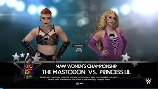 WWE2K25 Пользовательская вселенная: Вход в M.A.W. 1 сезон 13 серия «Роща», матч 2: Женский титул ...
