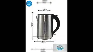 1.0L Brushed Silver Stainless Steel Kettle