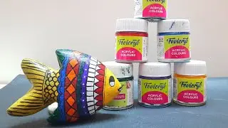 EASY Fish Mandala Art Stone Painting for Hanging chime |Acrylic painting technique Using Paint Brush