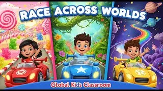 Race Across Worlds | Fun Kids Racing Cars Adventures | Global Kids Classroom