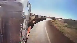 Australian Road Train (Quad side tipper)&hellip;.Over she goes!