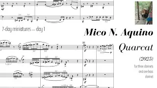 Mico N. Aquino - Quarcat, for 3 clarinets and 1 bass clarinet (2025)
