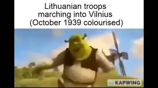 Lithuanian Troops marching into Vilnius (October 1939 colourised)