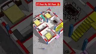 27 by 30 Ghar ka Naksha #3bedroom #homeplan #naksha #shortfeed #nakshaghar