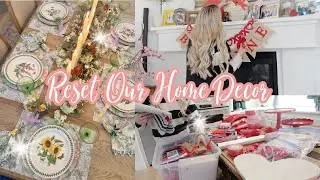2025 HOME DECORATING RESET POST VALENTINE'S DAY  // NEW BIRD THEMED TABLESCAPE