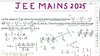 Let the values of &lambda; for which the shortest distance between the lines the radius of the circle pass