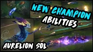 AURELION SOL(New Champion) Abilities Preview/Gameplay (QWER)