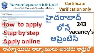 ECIL HYDERABAD APPRENTICE 2021|| HOW TO APPLY ONLINE|| SELECTION PROCESS, DOCUMENT VERFICATION