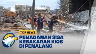 Pasca Kebakaran, Damkar Sterilisasi Lokasi Kebakaran Pasar Pagi Pemalang - [Top News]