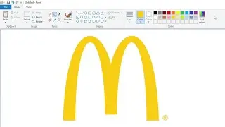How to draw the McDonald's logo using MS Paint | How to draw on your computer