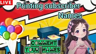 subscribe names in viral printer #LiveArt#NameArt#ArtLive#ArtPrinter#trend