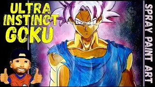 Ultra Instinct Goku | Spray Paint/Acrylic Art Tutorial (Dragon Ball / Anime)