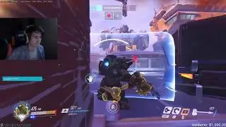 xQc Reacts to Reinhardt's Broken Charge | Overwatch