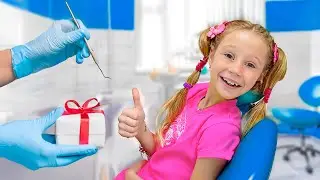 &iexcl;Cep&iacute;llate los dientes como Nastya! Visita al dentista divertida y educativa