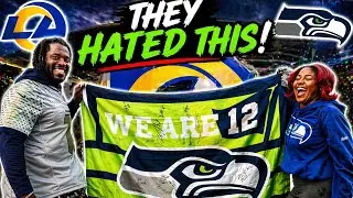 Seahawks fan at Seahawks vs Rams at SoFi Stadium NFL Vlog
