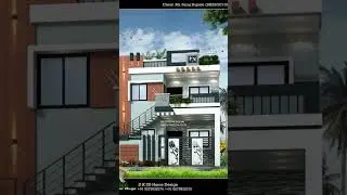 Out side open stairs house design