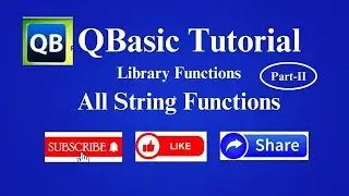 Complete Tutorial Of Qbasic String Functions || Qbasic Library Functions || Qbasic String Functions