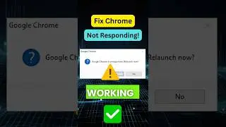 Fix Google Chrome Not Responding in Windows 10 #shorts