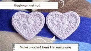 How to make crochet heart || absolute beginner || crochet project 🩷💗@crochetwithme #crochet#beginner
