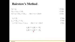 Lecture 2021 02 05 Roots of Polynomials Part 2 Bairstow's Method