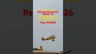 Boeing Stearman Model 75 at Bolingbrook'sClow International Airport Cavalcade of planes 2025!