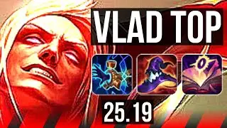 VLADIMIR vs AATROX (TOP) | 9/1/5, 1200+ games, Legendary | KR Master | 25.19