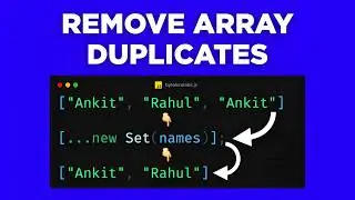 How to Remove Duplicates From an Array