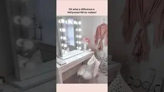Oh what a difference a Hollywood Mirror makes! ✨ #hollywoodmirror