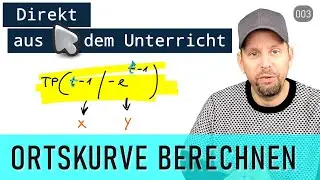 Ortskurve der Tiefpunkte einer Kurvenschar berechnen - Analysis Kurvendiskussion #005