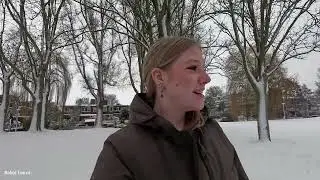 SNEEUW PRET met mijn VRIENDEN Merel, Boaz en Stijn. Ons BALKON lag TE VOL met SNEEUW!   #3970