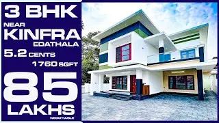 Code.268 &mdash; 5.2 Cents 1760 SqFt | 3BHK Villa for Sale near Kinfra Ernakulam | Asking 85 Lakhs