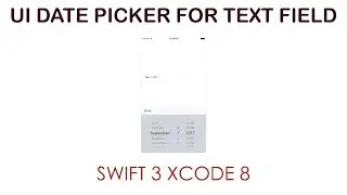 UI Date Picker for UI Text Field with UIToolBar (Swift 3 & Xcode 8)