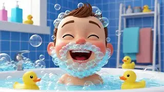 Bath Time Giggle Party 🫧🎉 | Fun Bath Time Song | 3D Cartoon for Kids