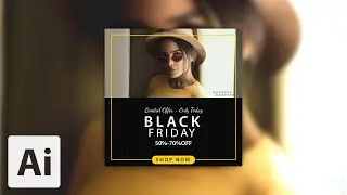 How to Create Social Media Post design for Black Friday (2) | Adobe Illustrator Tutorials