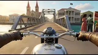(3D Animation Style) The Belize City Swing Bridge, Belize City, Belize