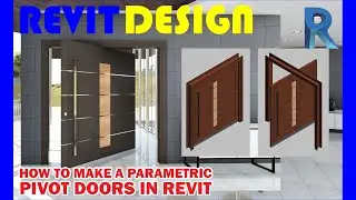 RD069. How to make a Parametric Pivot Doors in Revit. Pivot Door Revit Tutorial.